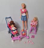 Steffi Love Baby World 2 peuters Simba Toys met accessoires, Ophalen of Verzenden, Zo goed als nieuw, Barbie