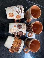 6 Koffiekopjes met Koffie Thema, Ophalen, Gebruikt, Keramiek, Overige stijlen