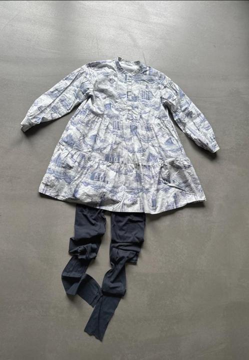 Samsøe Samsøe tuniek/jurk wit blauwe print + legging mt L, Kleding | Dames, Jurken, Gedragen, Maat 42/44 (L), Wit, Boven de knie