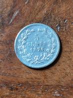Zilveren 5 Cent 1876 - Koning Willem III, Koning Willem III, Zilver, Ophalen of Verzenden, Losse munt