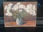 schilderij vaas met chrysanten Th. van Baar, Antiek en Kunst, Kunst | Schilderijen | Klassiek, Ophalen