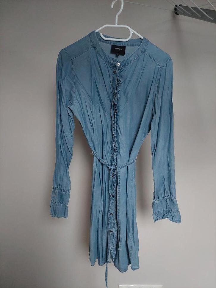 Super mooie jurk Object Spijkerjurk Maat S (36), Kleding | Dames, Jurken, Zo goed als nieuw, Maat 36 (S), Blauw, Knielengte, Ophalen of Verzenden