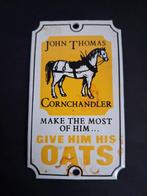 Vintage metalen emaille bordje John Thomas Oats, Ophalen of Verzenden, Nieuw, Reclamebord