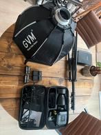 80W studiolamp met softbox inclusief extra accu’s, Ophalen of Verzenden, Zo goed als nieuw, Video