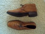 Manfield halfhoge leren schoenen / 44 / cognackleur, Manfield, Bruin, Ophalen of Verzenden, Gedragen