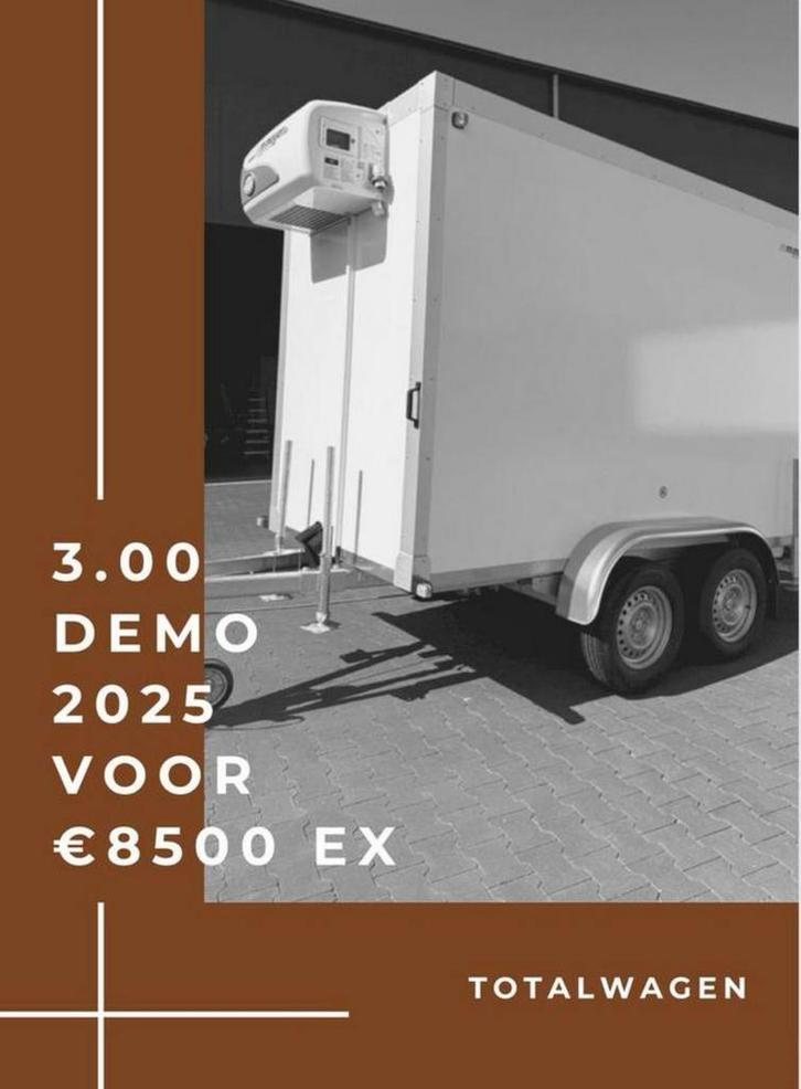 Demo koelwagens koelaanhangwagen meyer scherpe prijzen, Auto diversen, Aanhangers en Bagagewagens, Zo goed als nieuw, Ophalen