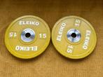 Eleiko weight lifting plates 2*15 KG, Sport en Fitness, Ophalen of Verzenden, Zo goed als nieuw