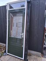 hardhouten buitendeur incl. kozijn en bovenraam, Gebruikt, 80 tot 100 cm, Ophalen of Verzenden, Buitendeur