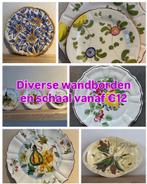 Authentieke vintage handbeschilderde borden/schaal, Ophalen of Verzenden, Gebruikt