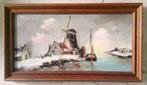 Wintergezicht Molen aan het water - ca. 1960, Ophalen of Verzenden