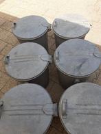 Zinken vuilnisemmer vuilnisbak afvalemmer afvalbak prullebak, Huis en Inrichting, 40 liter of meer, Ophalen, Zo goed als nieuw