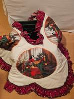 Vintage gewatteerde kerstboomrok met ruffles, Ophalen of Verzenden, Zo goed als nieuw