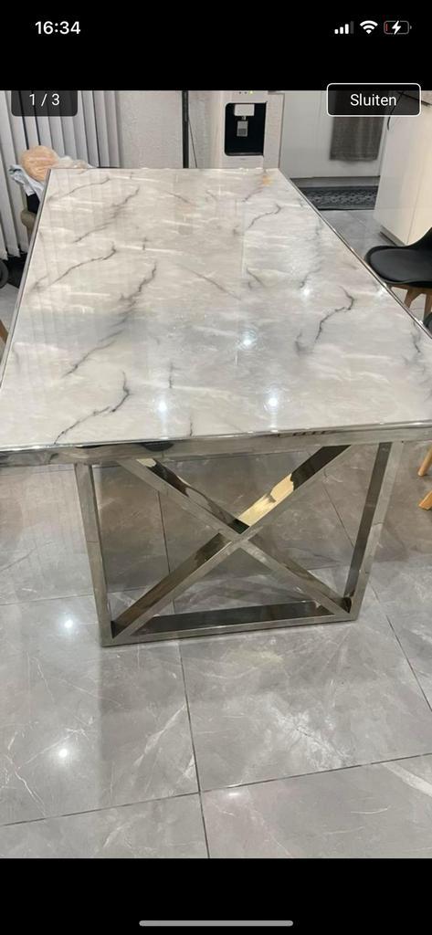 Eet tafel, Huis en Inrichting, Tafels | Eettafels, Gebruikt, 50 tot 100 cm, Rechthoekig, Ophalen