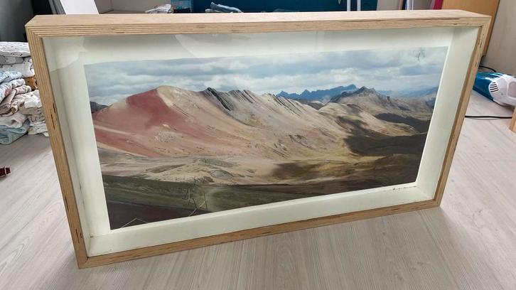 Lichtbak / Lamp, Huis en Inrichting, Lampen | Hanglampen, Gebruikt, Minder dan 50 cm, Hout, Ophalen