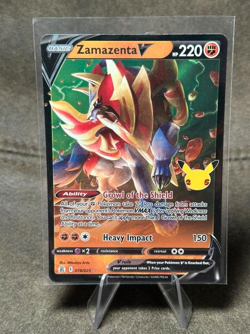 Zamazenta V #18 018/025 (Pokemon Celebrations), Hobby en Vrije tijd, Verzamelkaartspellen | Pokémon, Zo goed als nieuw, Ophalen of Verzenden