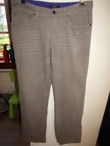 F1408 GANT mt W34 jeans ribfluweel corduroy taupe  beschikbaar voor biedingen