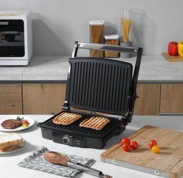 elektrische grill- en tosti-ijzer, 2000 W nieuw in doos