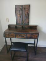 kaptafel met spiegel, 100 tot 150 cm, Zo goed als nieuw, Hout, 50 tot 100 cm