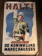 Oude Koninklijke Marechaussee Wervingsposter - Jaren 50, Ophalen of Verzenden, Landmacht, Nederland, Foto of Poster