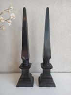 Set van twee bronzen obelisken | Italie jaren ‘50, Antiek en Kunst, Ophalen of Verzenden, Brons