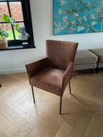 Mooie ZGAN eetkamerstoelen (4 stuks) van geruwd buffelleder, Ophalen, Zo goed als nieuw