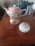 Blond Amsterdam theepot met rechaud en suikerpot, Huis en Inrichting, Keuken | Servies, Gebruikt, Blond Amsterdam, Keramiek, Ophalen of Verzenden