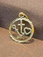14k Gouden Geloof/Liefde/Hoop Hanger, Nieuw, Ophalen of Verzenden, Kruis of Symbool, Goud
