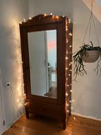 Mooie vintage kast met origineel glas en art deco bewerking, Antiek en Kunst, Antiek | Meubels | Kasten, Ophalen