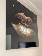 120 x 180 golden lips close up schilderij aluart kunstwerk, Ophalen, 125 cm of meer, Zo goed als nieuw, Schilderij