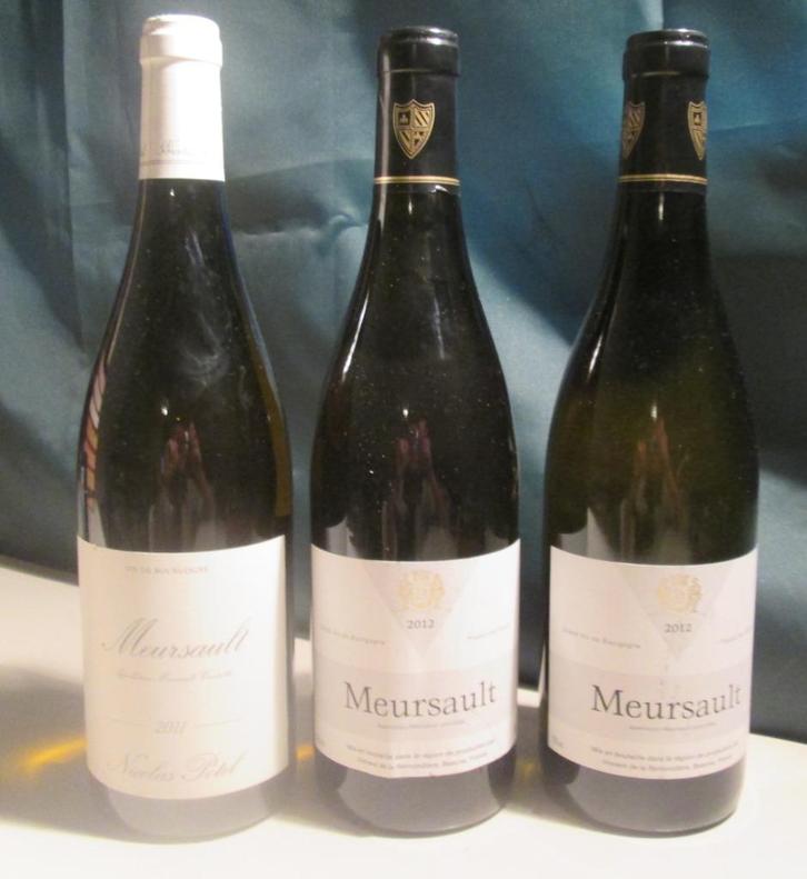 3x witte Wijn - Meursault - 2011 en 2012, Verzamelen, Wijnen, Zo goed als nieuw, Witte wijn, Frankrijk, Vol, Ophalen of Verzenden