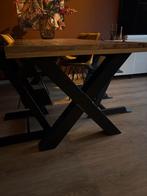 Steigerhouten Eettafel 200x100cm, Ophalen, Gebruikt, 200 cm of meer, 50 tot 100 cm