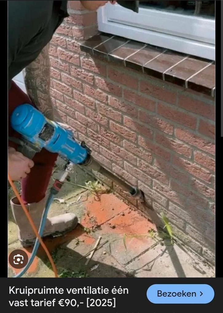 Kruipruimte ventilatie, Doe-het-zelf en Verbouw, Ventilatie en Afzuiging, Afzuiger, Ophalen of Verzenden