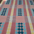Retro wollen deken woonplaid woondeken plaid  180x150 cm, Ophalen of Verzenden, Gebruikt, Eenpersoons, Deken of Dekbed