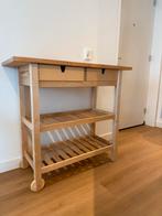 Ikea Förhöja eikenhouten roltafel japandi keuken werkblad, Ophalen, 50 tot 100 cm, Zo goed als nieuw, Minder dan 100 cm