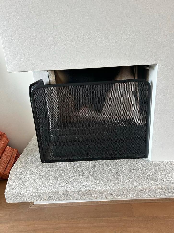 Vonkenscherm voor open haard, Huis en Inrichting, Haarden, Gebruikt, Houthaard, Ophalen