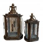 Set van 2 decoratieve lantaarns, Huis en Inrichting, Woonaccessoires | Kandelaars en Kaarsen, Ophalen, 25 tot 50 cm, Zo goed als nieuw