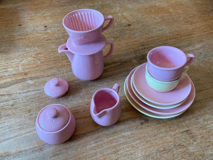Vintage Melitta pastel kinderservies onderdelen, Antiek en Kunst, Antiek | Speelgoed, Ophalen of Verzenden