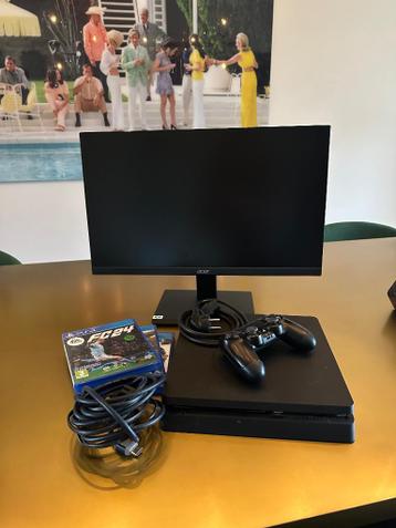 PS4 met controller en scherm en games