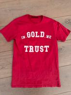 In Gold We Trust Rood T-shirt Maat M, Ophalen of Verzenden, Gedragen, Maat 48/50 (M), Rood