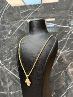 Prachtige 18k gouden rope ketting met hanger, Ophalen of Verzenden, Nieuw, Goud