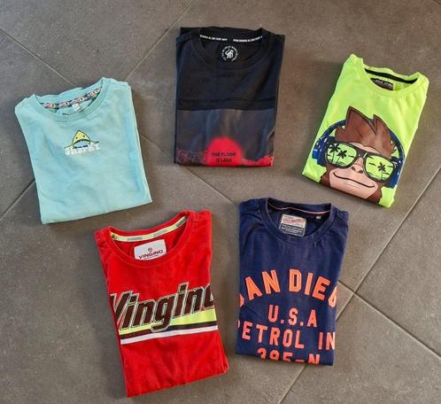 Set van 5 stoere jongens longsleeves / shirts maat 140 ZGAN, Kinderen en Baby's, Kinderkleding | Maat 140, Zo goed als nieuw, Jongen