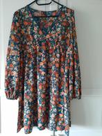 Shein nieuw jurkje A lijn aquablauw bloemen oranje mt L, Kleding | Dames, Nieuw, Blauw, Ophalen of Verzenden