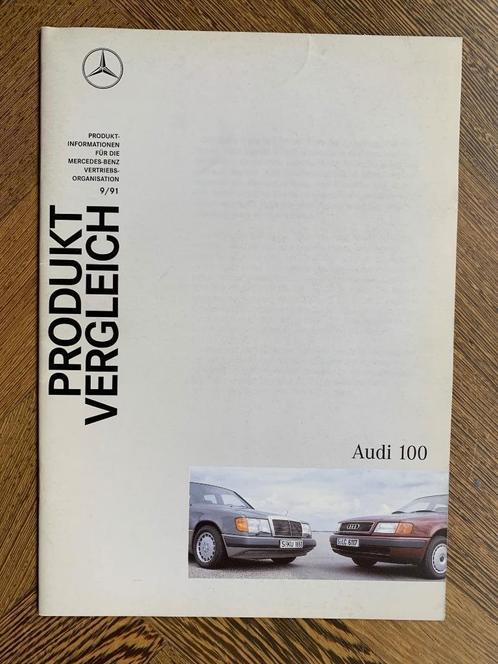 Product-vergelijking Mercedes-Benz E W124 vs Audi 100 1991, Boeken, Auto's | Folders en Tijdschriften, Zo goed als nieuw, Audi