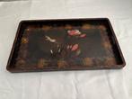 Chinees houten lakwerk dienblad met vogels en bloemen., Ophalen of Verzenden