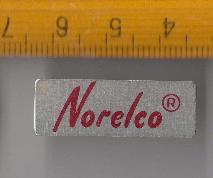 Norelco USA Philips Radio Logo embleem schildje, Antiek en Kunst, Antiek | Tv's en Audio, Ophalen of Verzenden