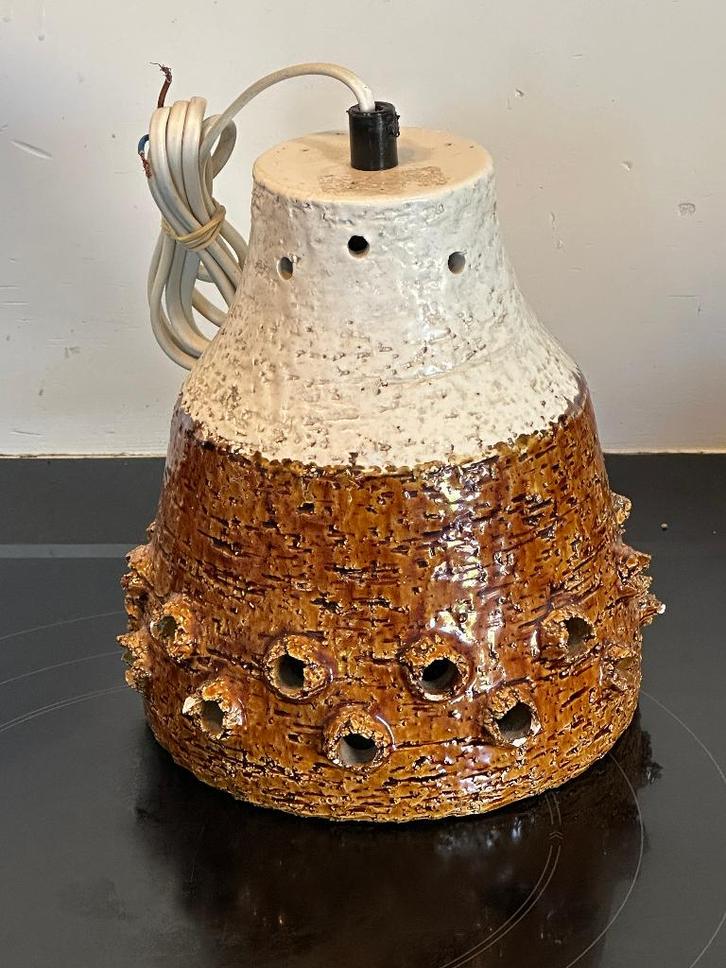 Mid century Danish keramiek design hanglamp IGST vintage, Huis en Inrichting, Lampen | Hanglampen, Zo goed als nieuw, Minder dan 50 cm