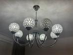 Moderne Hanglamp / Kroonluchter 70 cm Diameter 8 Bollen, Ophalen, Zo goed als nieuw, Glas, 50 tot 75 cm