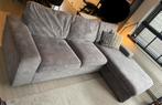 Grijze Velvet Lounge Bank, Ophalen, Gebruikt, Hoekbank, 300 cm of meer