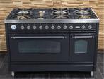 🔥Luxe Fornuis Boretti 120cm antraciet + rvs 7 pits 2 ovens, 60 cm of meer, Ophalen of Verzenden, Zo goed als nieuw, Energieklasse A of zuiniger