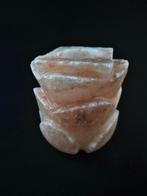 Himalaya Zout Waxinelichthouder Roos, Tuin en Terras, Tuinbeelden, Ophalen of Verzenden, Nieuw, Steen, Overige typen